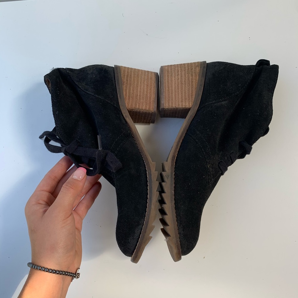 BIALA real leather and suede black booties